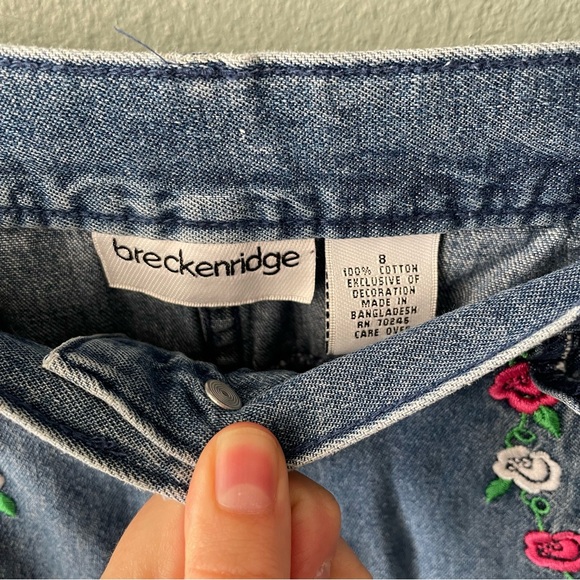 Breckenridge | Vintage 90s Embroidered Floral Stretchy Jeans - Picture 10 of 11